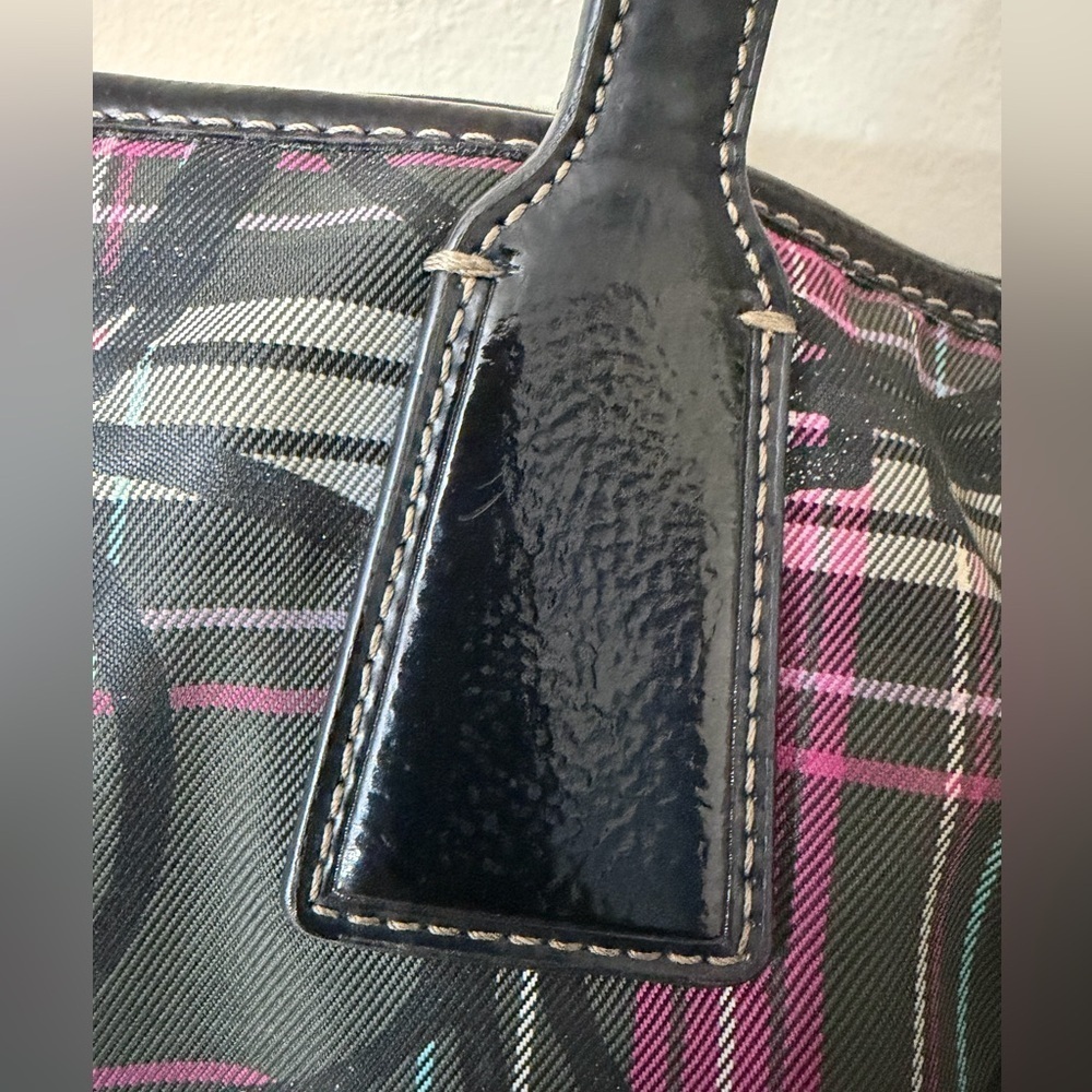 Coach Multicolor Plaid Tote Bag - Picture 4 of 14